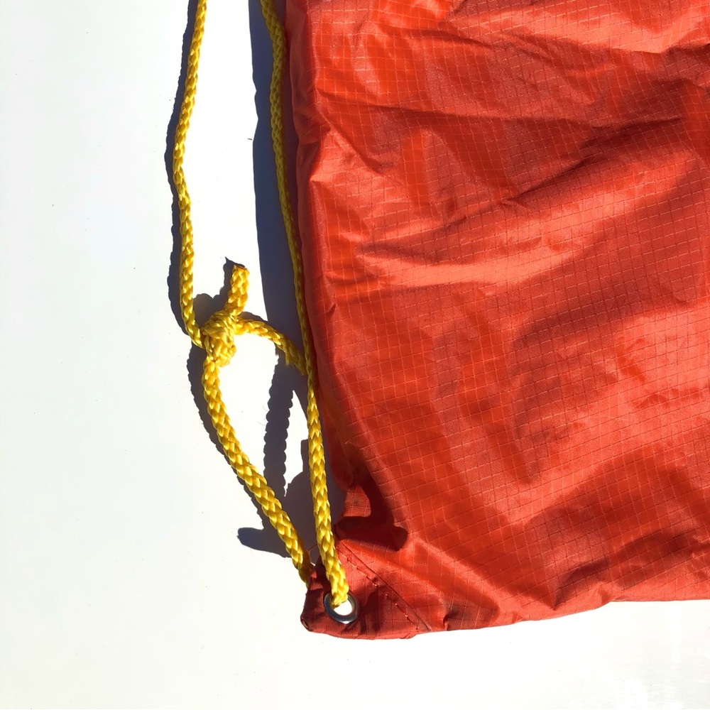 Draw String Backpack Orange And Yellow - Picture 4 of 14